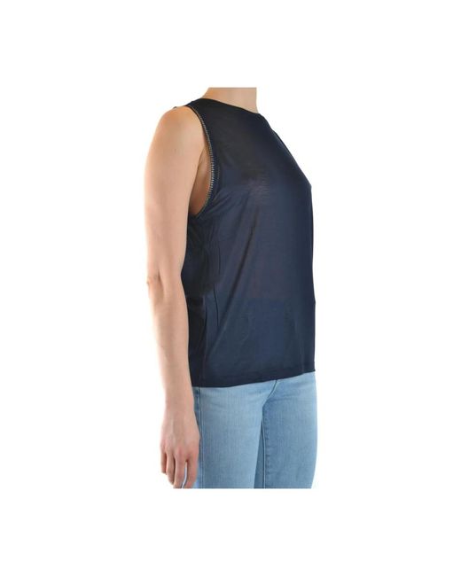 Dondup Blue Sleeveless Tops
