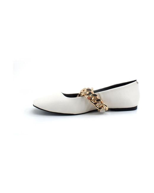 Steve Madden White Ballerina Shoes
