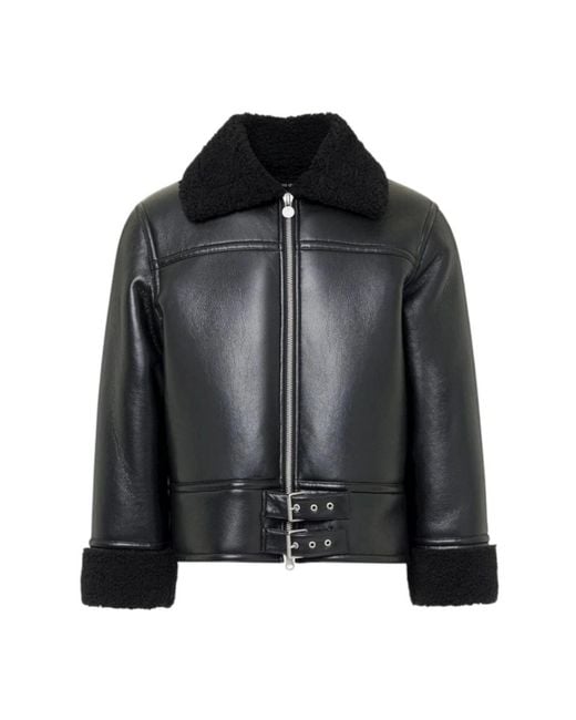 Iceberg Black Faux Fur & Shearling Jackets for men