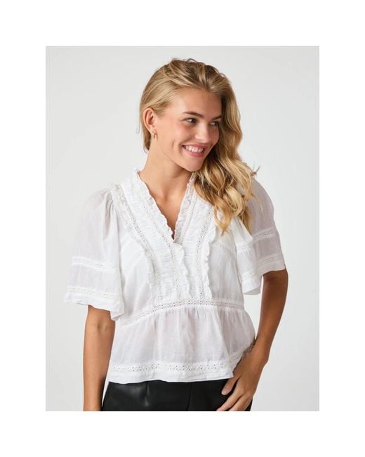 Neo Noir White Blouses