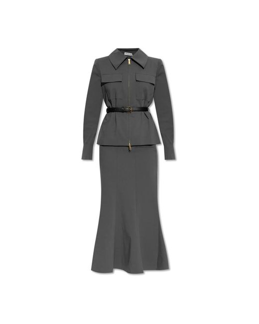 Self-Portrait Midi Dresses in het Gray