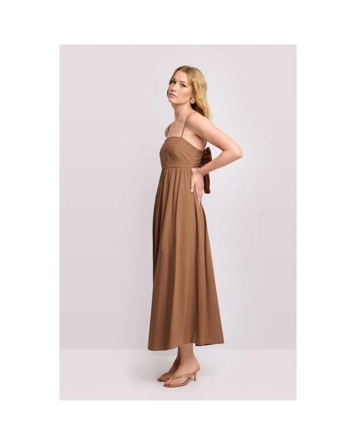 Kocca Kleedjes ,Bruin ,Abito Con Fiocco Sul Retro in het Brown