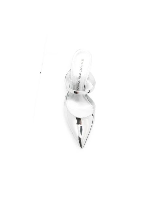 Stuart Weitzman White Power Slingback 75