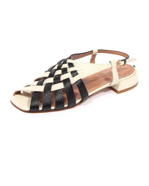A. BOCCA Schoenen ,Wit ,Leer Leren Sandaal Gemaakt in het Metallic