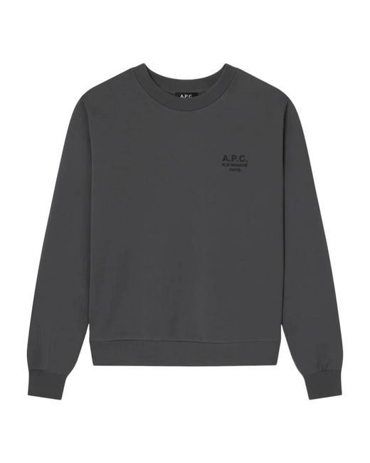 A.P.C. Hoodies & Sweatvesten ,Grijs ,Katoen Sweat Standard Rue Madame Gots in het Gray voor heren