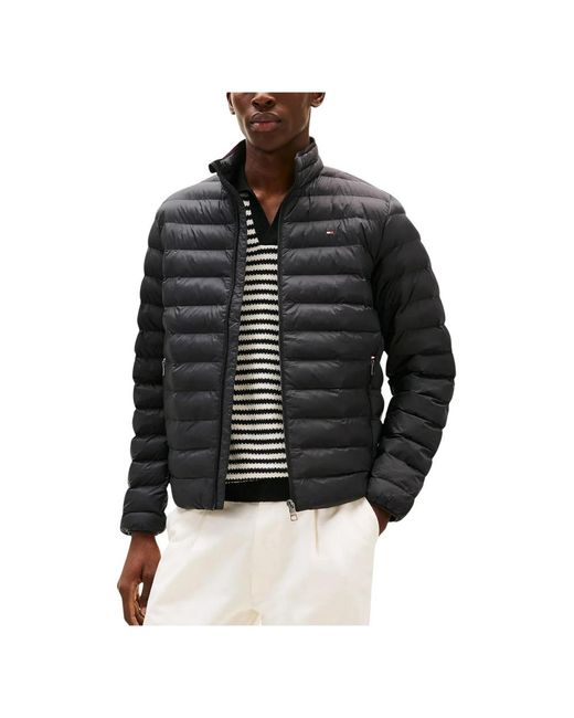 Tommy Hilfiger Jassen ,Zwart ,Leer Tjm Lt Down Jacket E in het Black voor heren