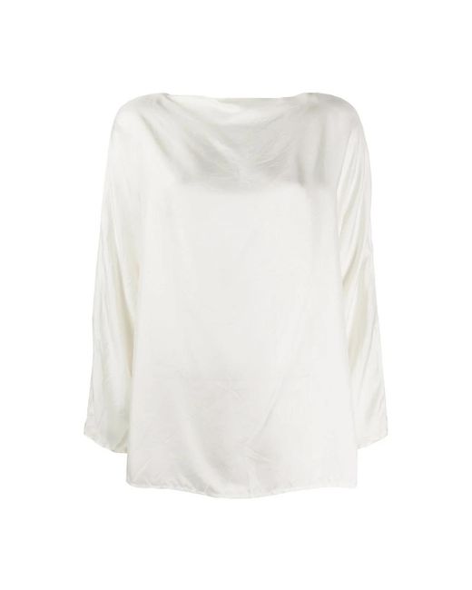 Daniela Gregis Overhemden ,Zijden Blouse in het White