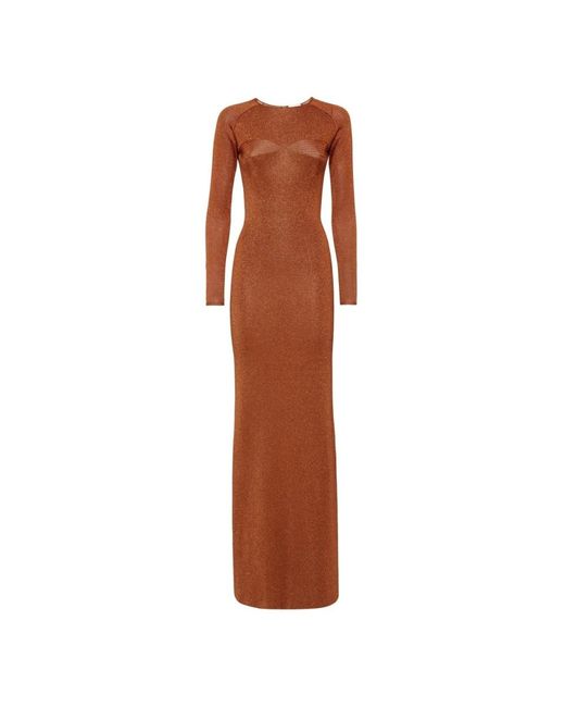 MVP WARDROBE Brown Iride Knit Dress
