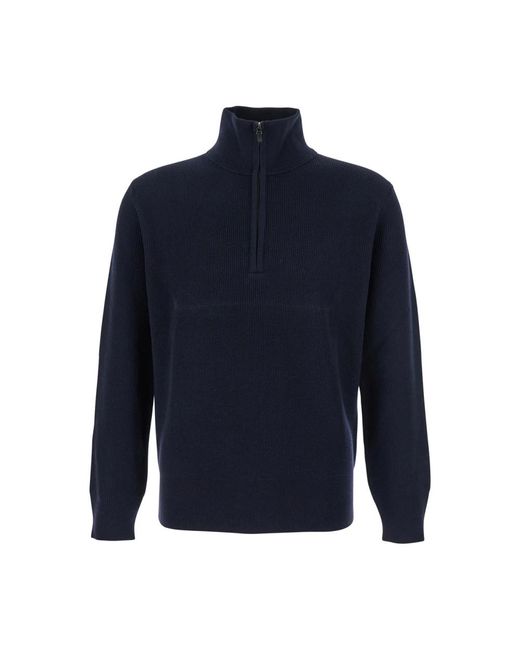 Kangra Truien & Vesten ,Blauw ,Wol Blauwe Hoge Hals Wollen Trui in het Blue voor heren