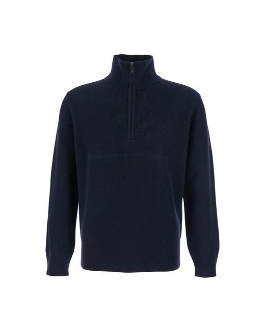 Kangra Truien & Vesten ,Blauw ,Wol Blauwe Hoge Hals Wollen Trui in het Blue voor heren