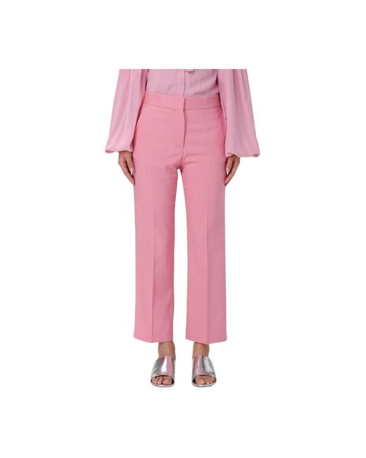 Trousers > wide trousers MSGM en coloris Pink