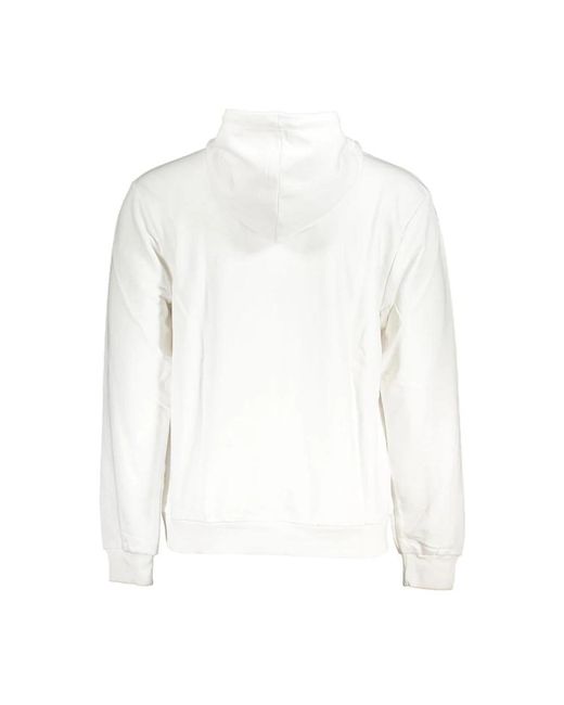Fila White Chic Cotton Blend Hooded Sweater for men