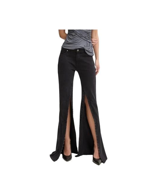 Y. Project Black Side Hook Flared Jeans