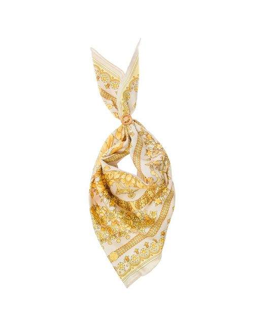 Accessories > scarves > silky scarves Versace pour homme en coloris Metallic