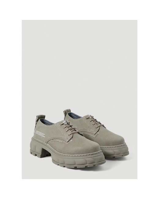Viron Gray Laced Shoes for men