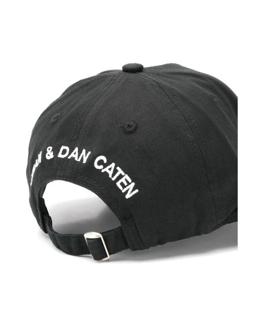 DSquared² Black Logo Baseball Cap for men