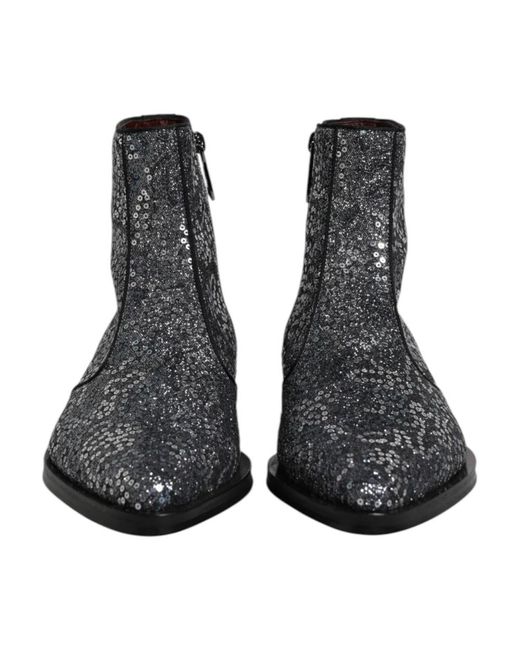 Dolce & Gabbana Black Ankle Boots for men