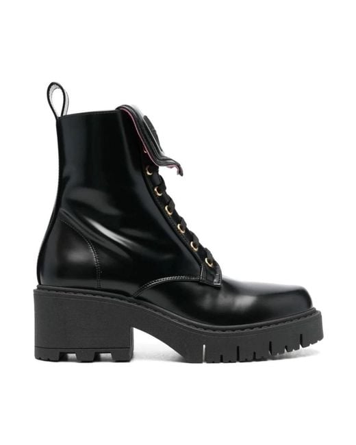 Chiara Ferragni Black Lace-Up Boots