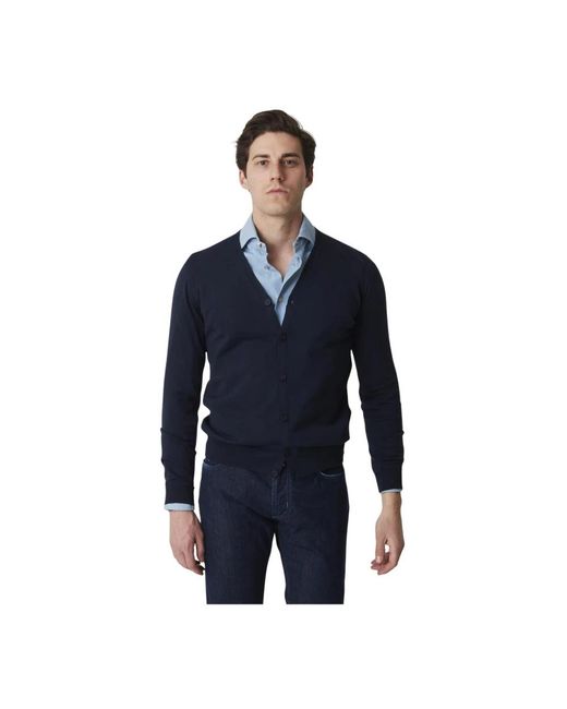 Alpha Studio Cardigans in het Blue voor heren