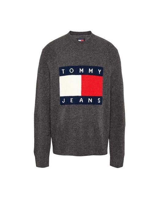 Tommy Hilfiger Gray Round-Neck Knitwear for men