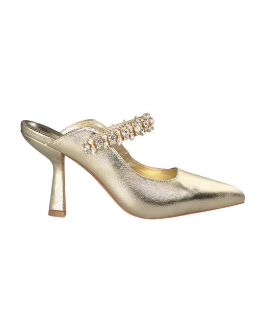 Heeled Mules di Alma En Pena. in Metallic