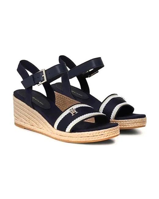 Wedges Tommy Hilfiger en coloris Blue