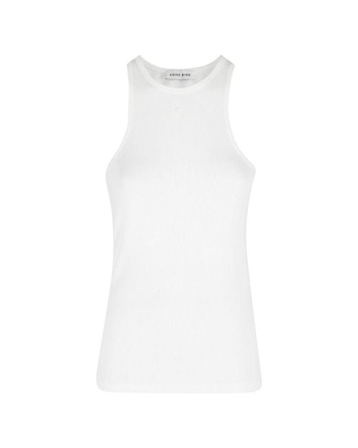 Anine Bing White Sleeveless Tops