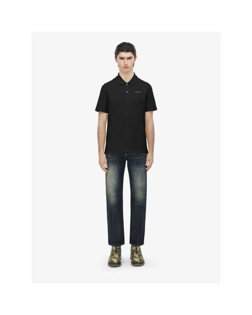 McQueen Black Polo Shirts for men