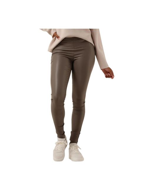 Object Objbelle Mw Coated Legging in het Brown