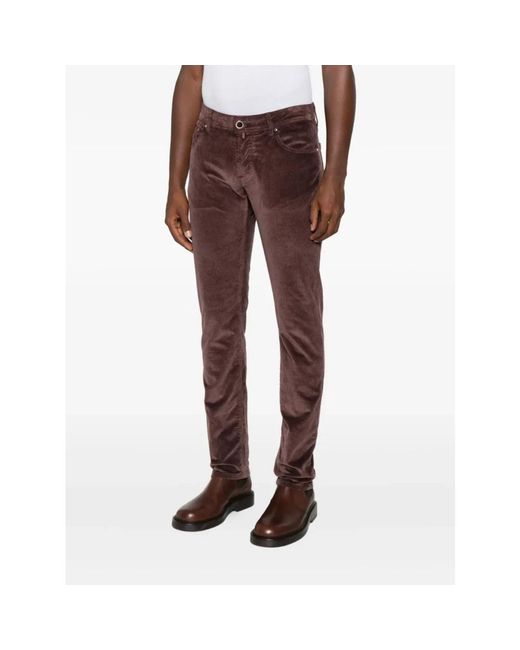 Jacob Cohen Bobby Slim Chino Hose in Brown für Herren