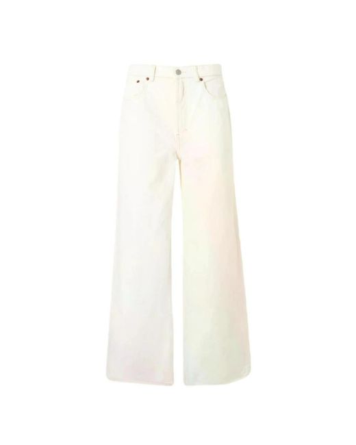 Ralph Lauren White Wide Jeans