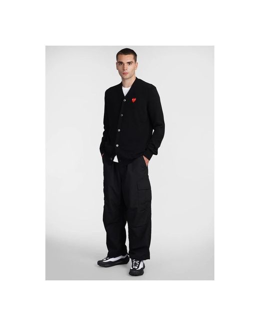COMME DES GARÇONS PLAY Truien & Vesten ,Zwart ,V-Hals Cardigan Samenwerking in het Black