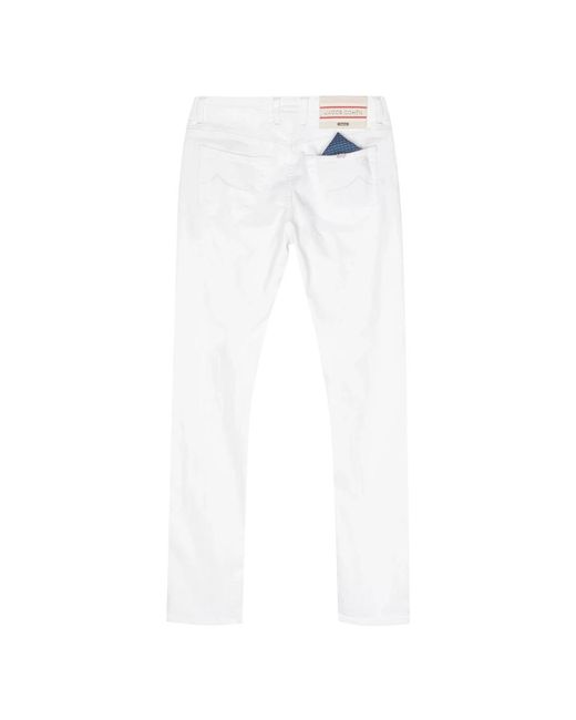Jacob Cohen Handgefertigte bard jeans mit japanischen stoffen in White für Herren