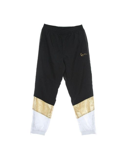 Karlkani Black Signature Block Trackpants Schwarz/Weiß