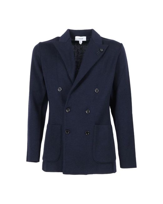 Lardini Double-Breasted Blazer in het Blue voor heren