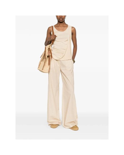 Ermanno Scervino Natural Wide Trousers