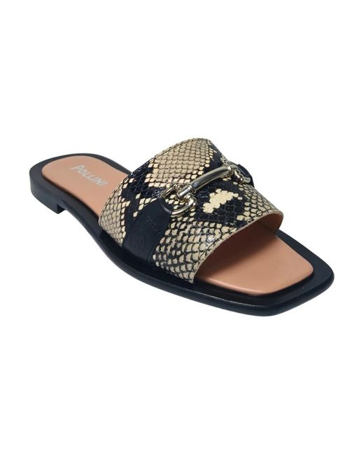 Pollini Black Sliders