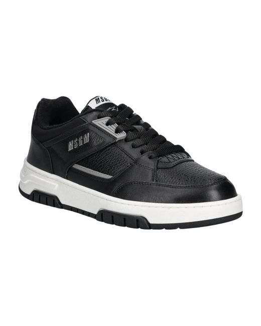 MSGM Ledersneaker in Black für Herren