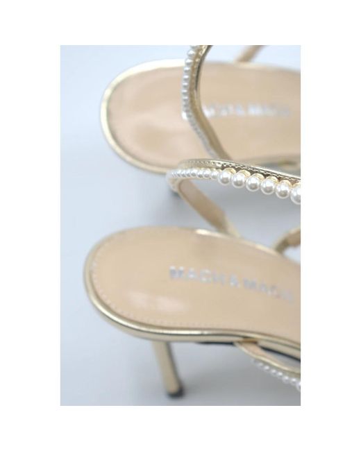 Mach & Mach Metallic High Heel Sandals