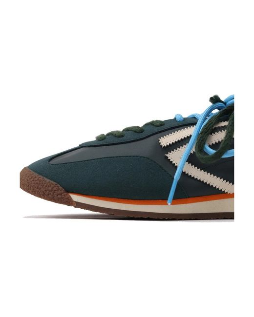 PURAAI Groene Suède Sneaker Mountain View in het Blue voor heren