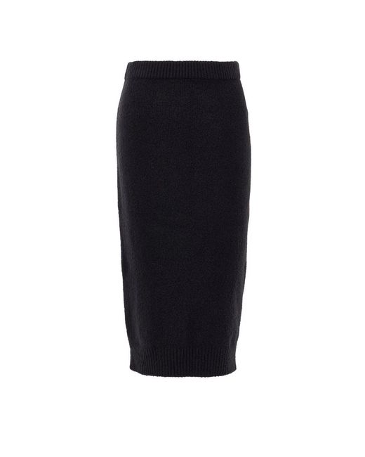 Tom Ford Black Schwarzer Baumwoll Bleistiftrock