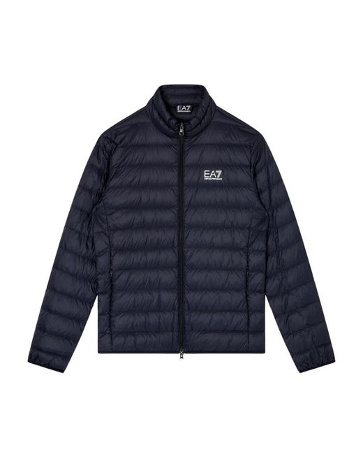 EA7 Jassen ,Blauw ,Core Identity Packable Donsjas in het Blue voor heren