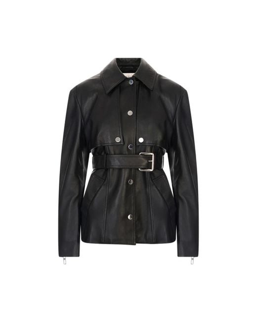 Sportmax Black Leather Jackets