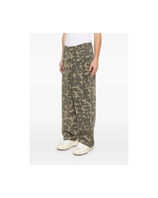 Kidsuper Green Wide Trousers for men