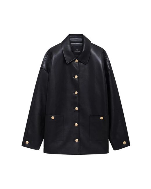 Anine Bing Blue Leather Jackets