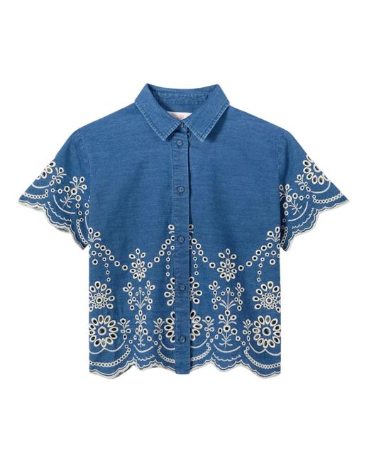 Mc2 Saint Barth Blue Denim Shirts