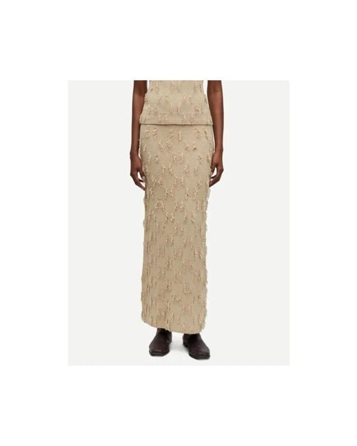 Maxi Skirts Samsøe & Samsøe en coloris Natural