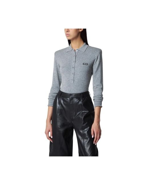 ROTATE BIRGER CHRISTENSEN Gray Polo Shirts
