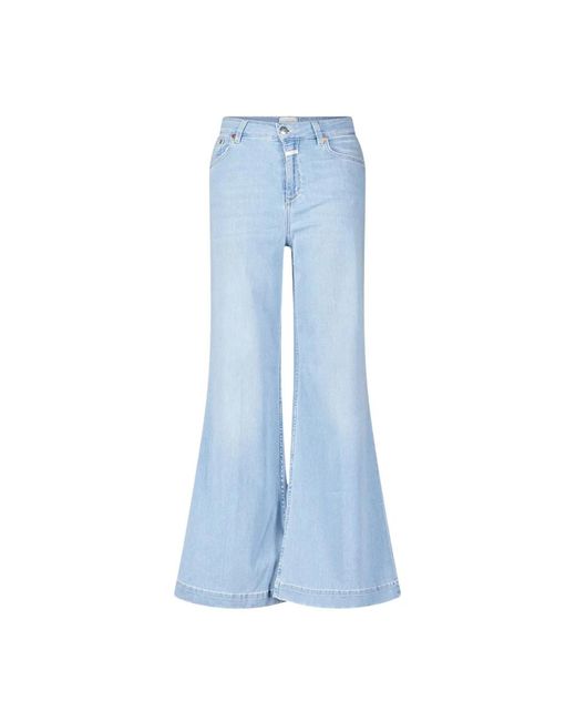 High-waist wide-leg jeans Closed de color Blue