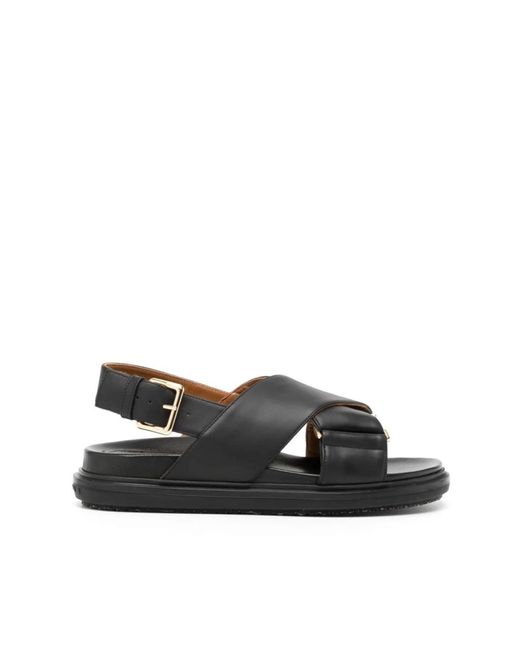 Marni Fussbett Sandal in het Black